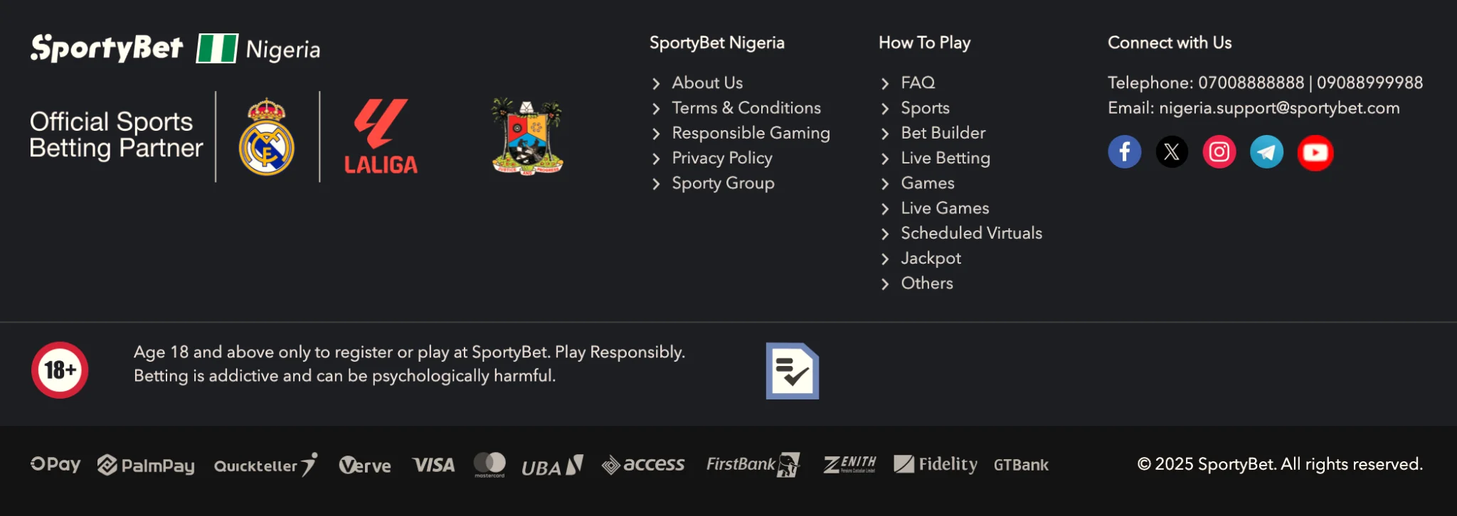SportyBet Nigeria Platform Summary Before FAQ and Footer